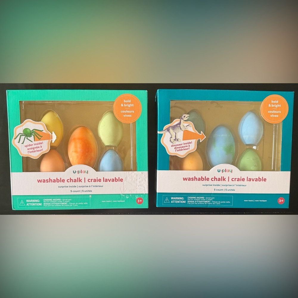 U Play Washable Chalk Set with surprise inside set of 2